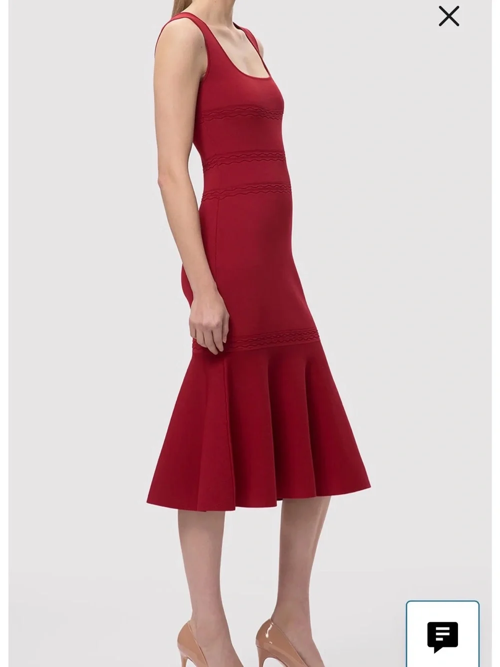 Herve Leger Sleeveless Wine Midi Dress - Picture 12 of 14
